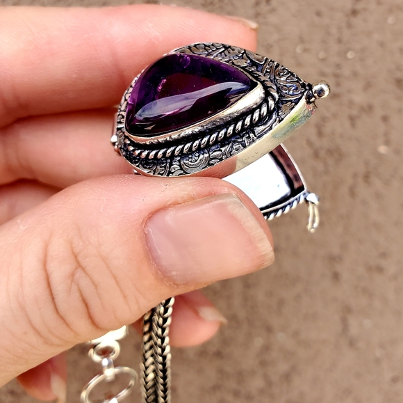 New Awesome Amethyst 925 Silver Poison Bracelet. - Picture 10 of 16